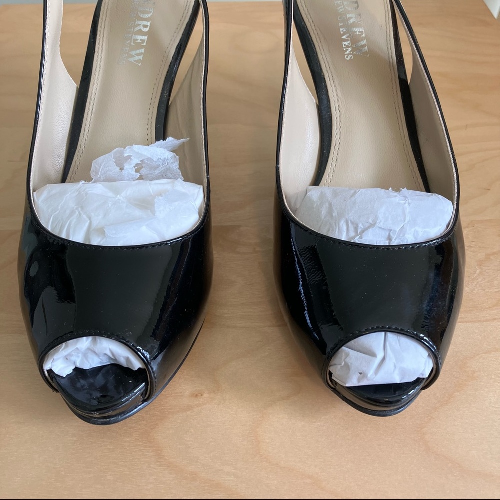 Andrew Stevens black patent leather Francesca heels, women’s size 7.5, worn once - Picture 6 of 14